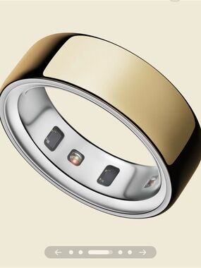 Oura 4th gen ring. Gold size 8